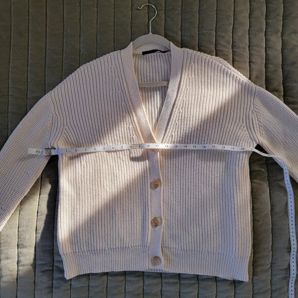 JENNI KAYNE Cotton Cocoon Cardigan Ivory XS - Picture 13 of 14
